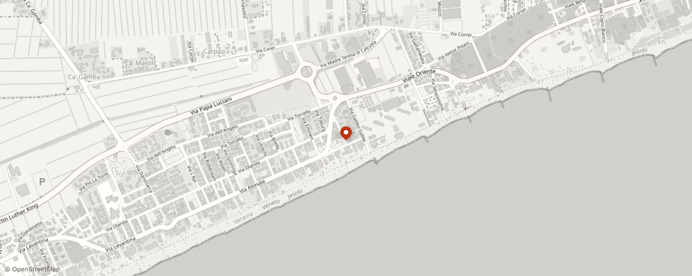 Mappa: Via Flavio Gioia, 25, 30016 Lido di Jesolo